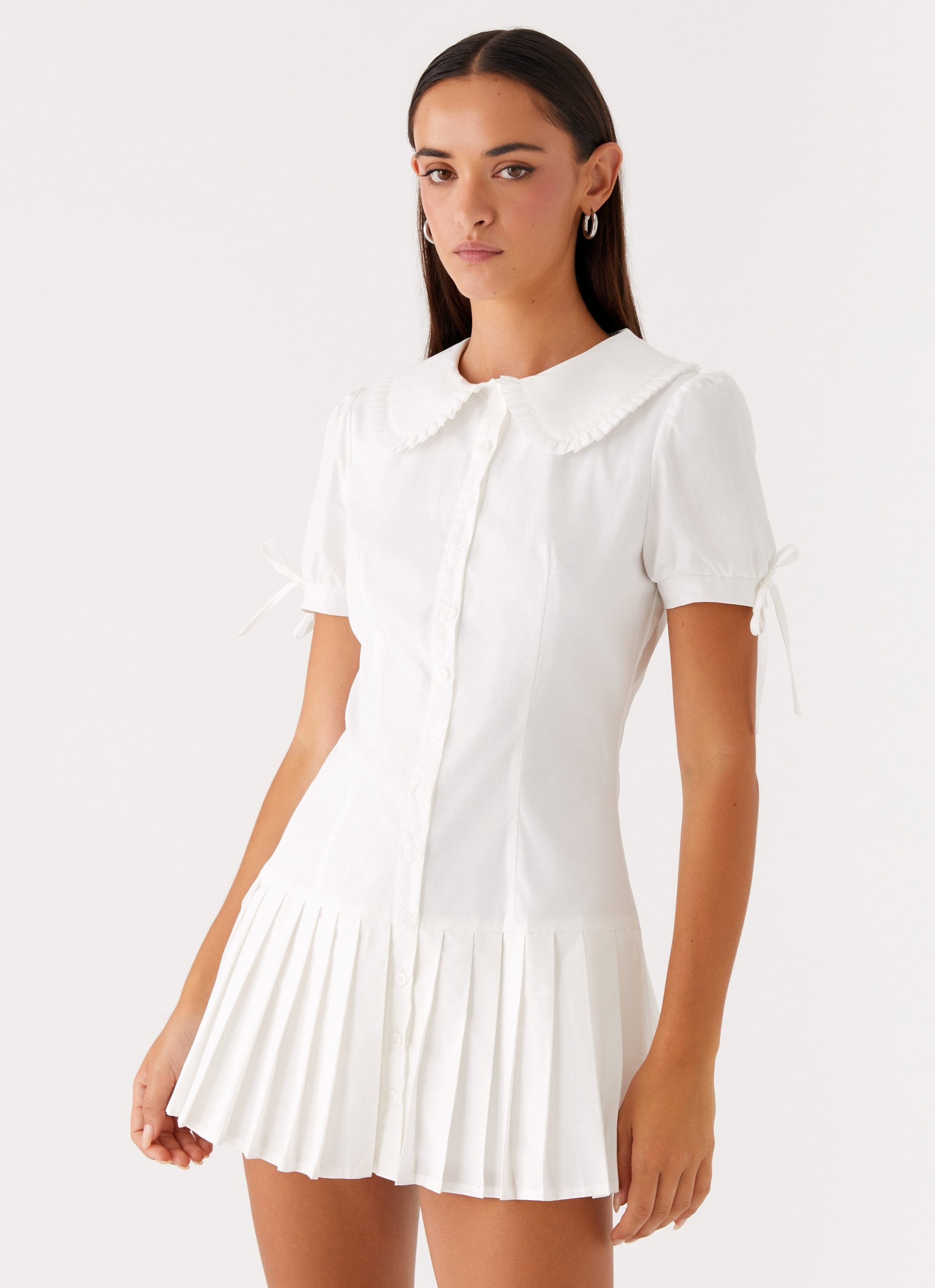 To Us Pleated Mini Dress