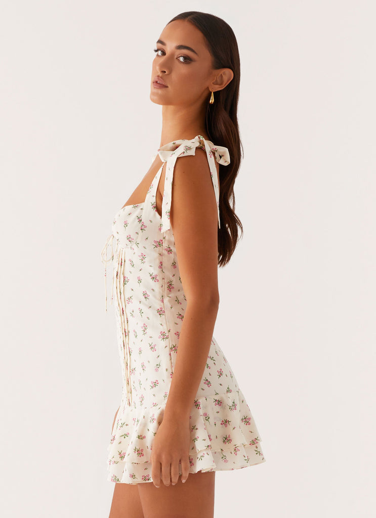 Tova Mini Dress - White Flower