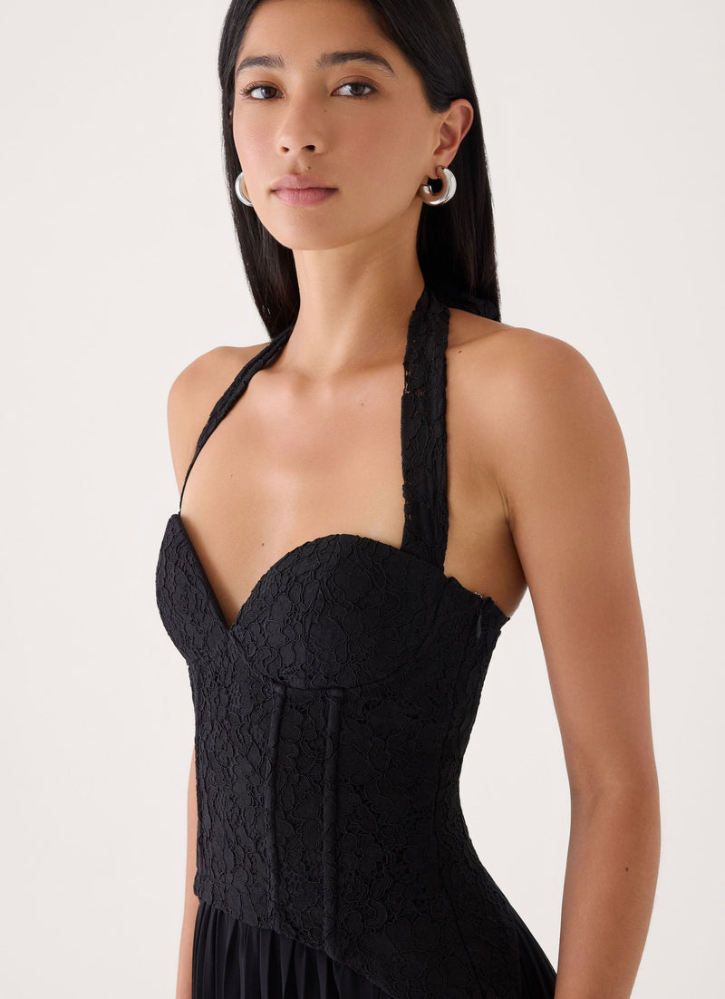 Tunnel Vision Maxi Dress - Black