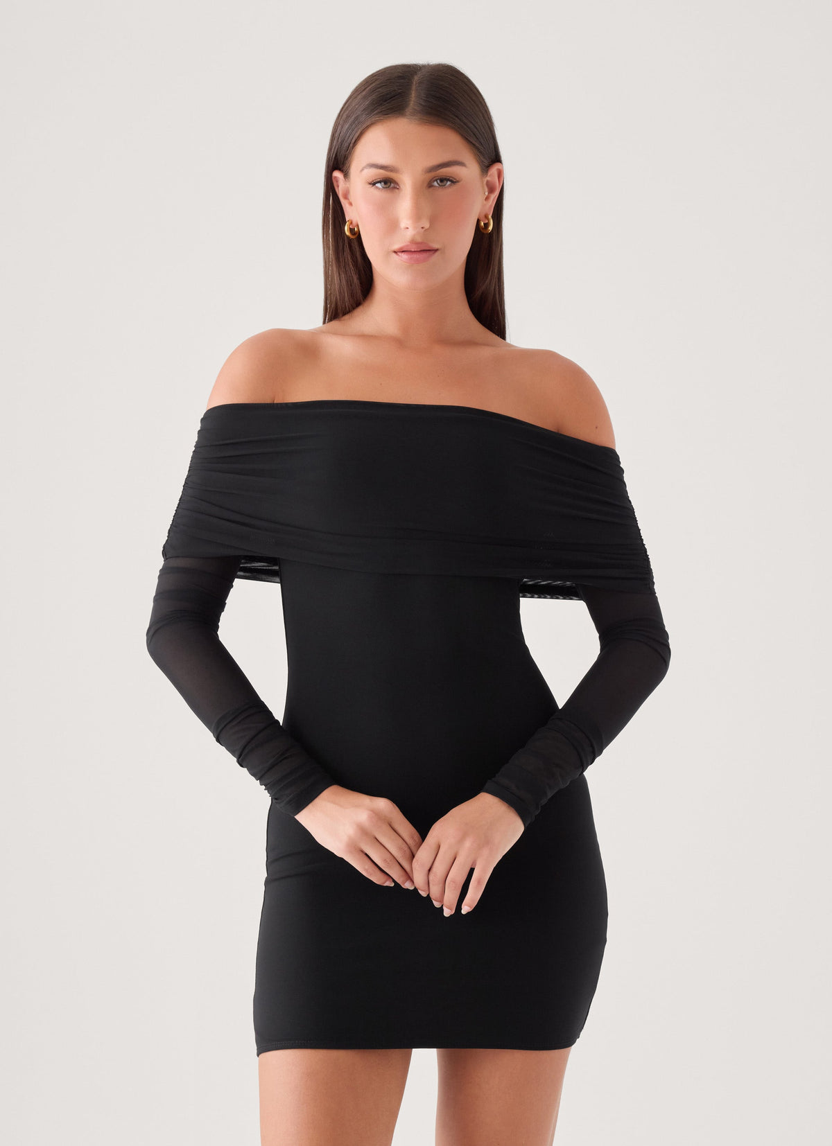 Turn Heads Mini Dress - Black
