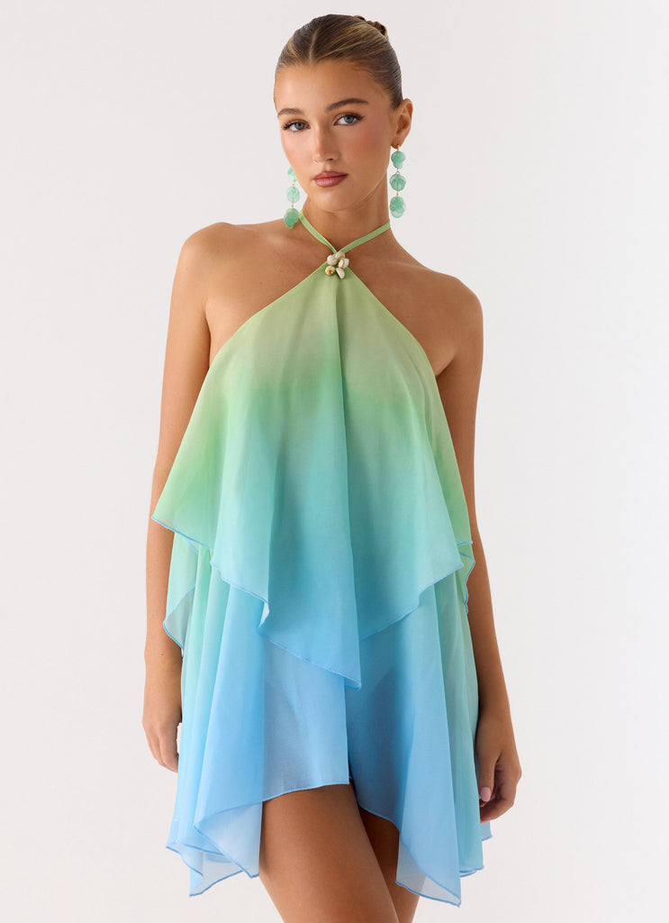 Twin Flame Mini Dress - Sea Ombre