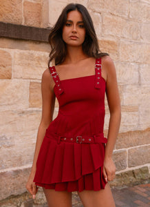 Uma Mini Dress - Cherry Red