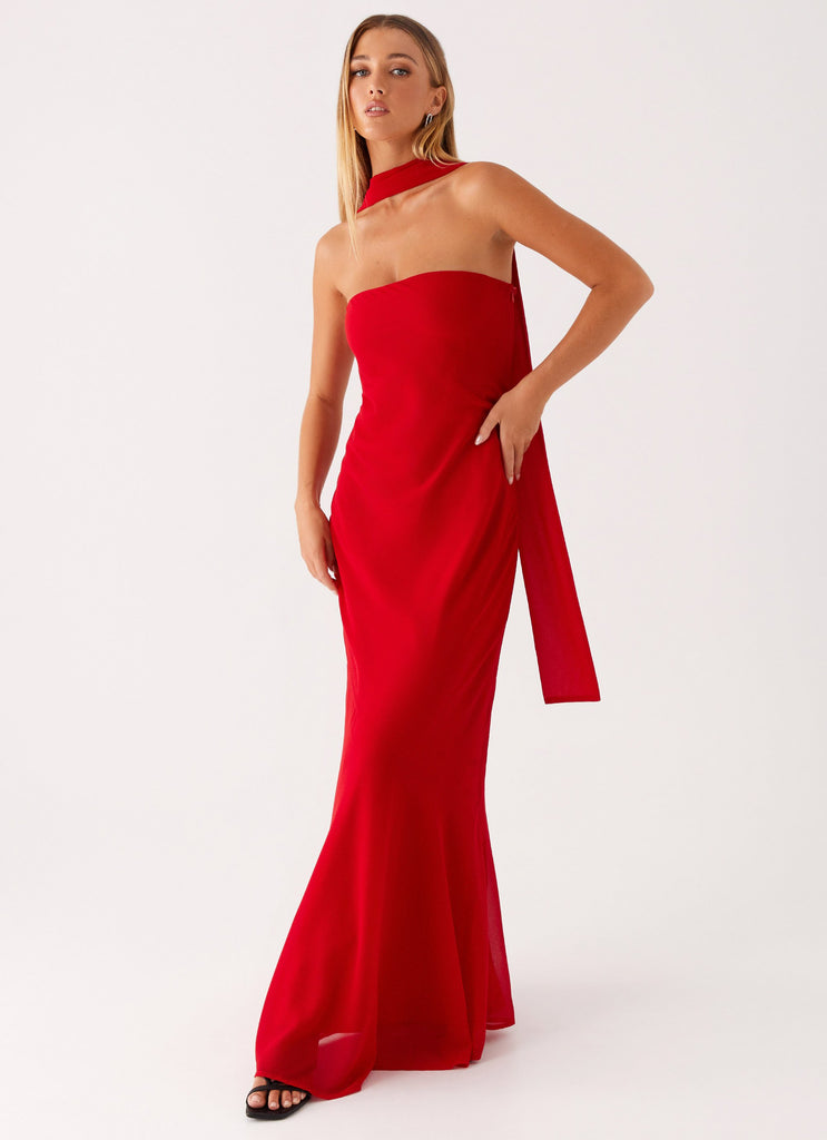 Under The Pagoda Maxi Dress - Red