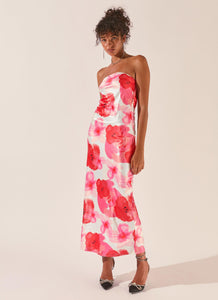 Love Me More Maxi Dress - Pink Rose - Peppermayo