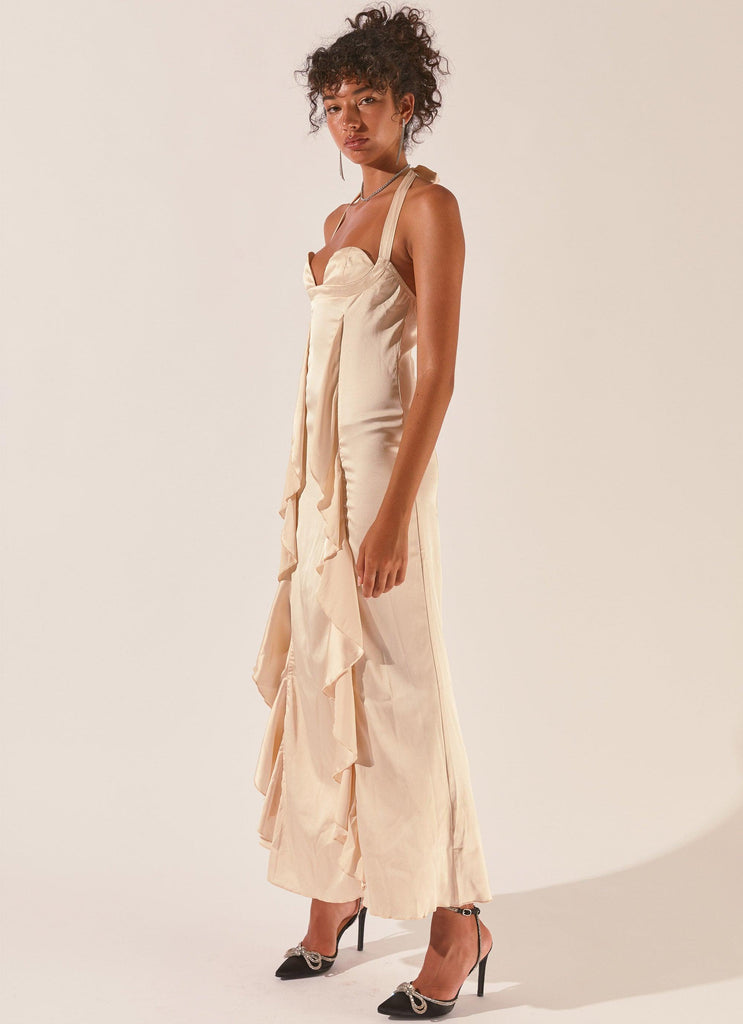 Sweet Paradise Maxi Dress - Ivory - Peppermayo