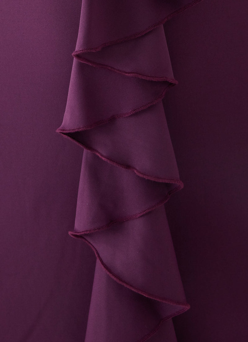 Velocity Jersey Mini Dress - Eggplant
