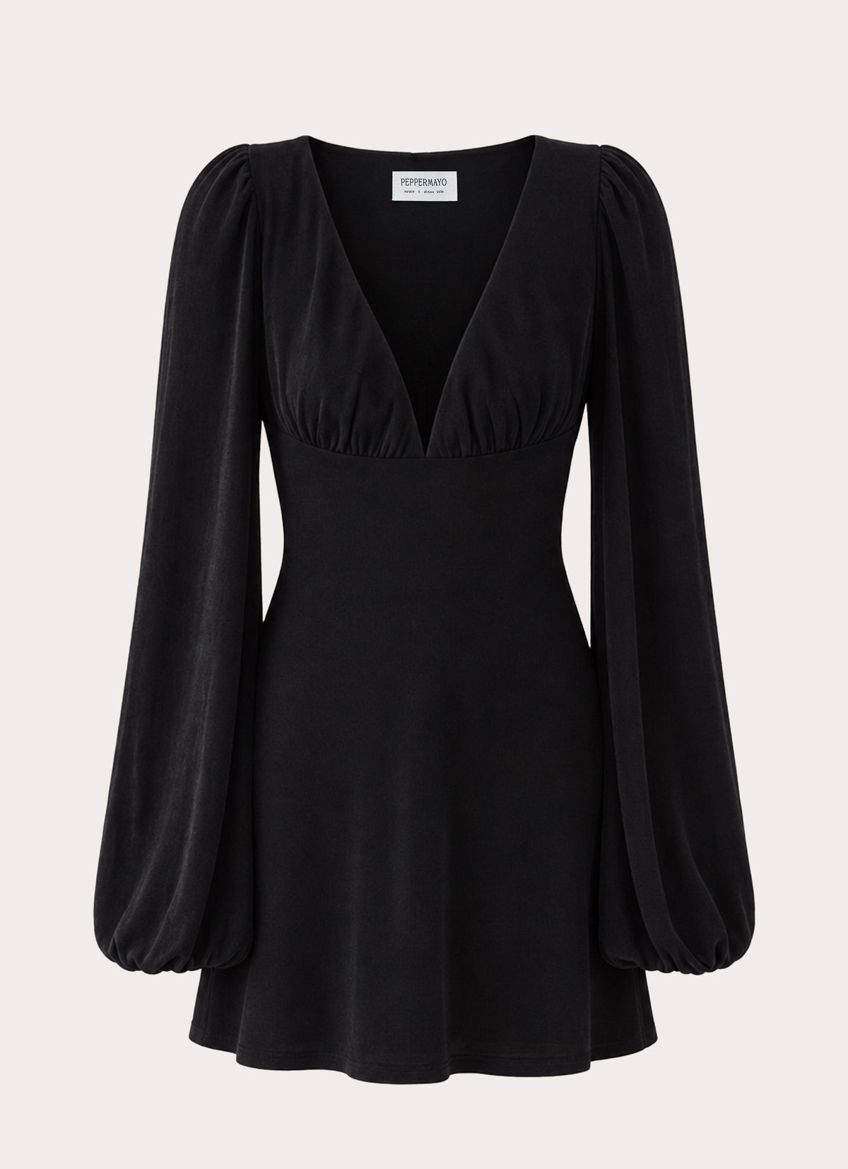 Venus Affair Long Sleeve Mini Dress - Black