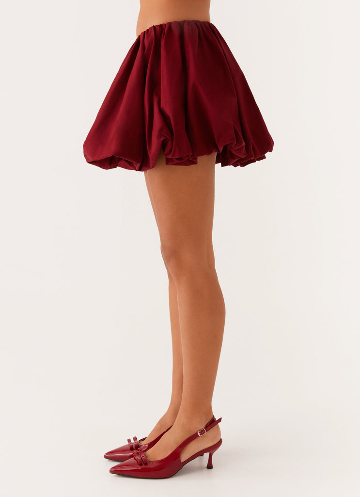 Vesper Bubble Mini Skirt Mulberry Peppermayo Canada