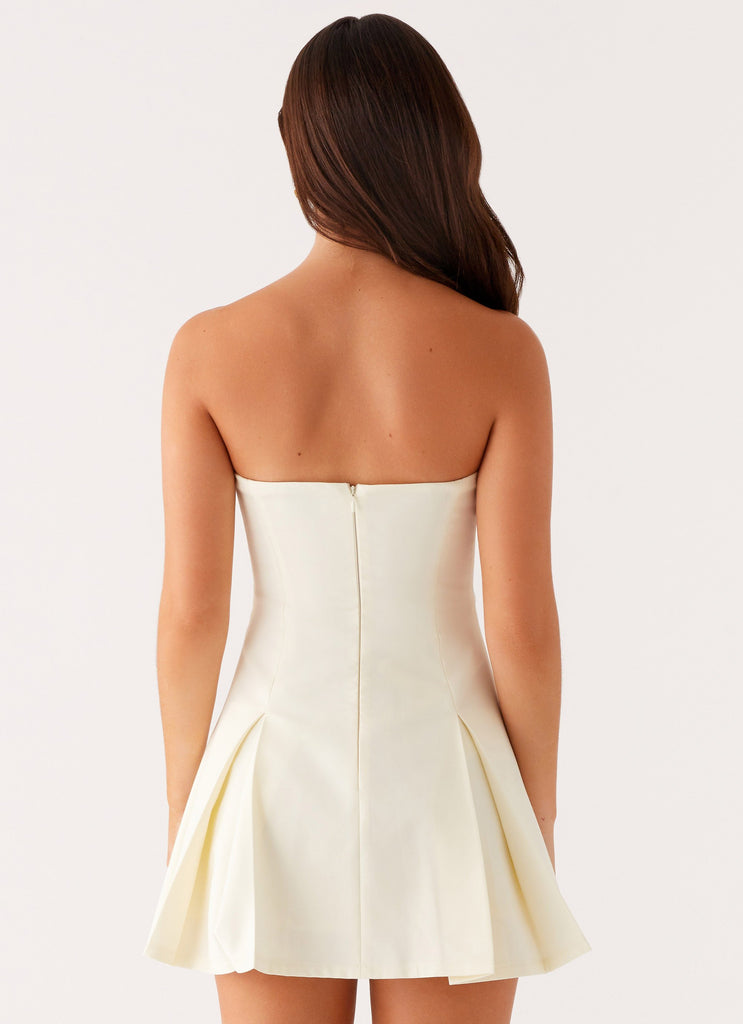 Victoria Strapless Mini Dress - Butter