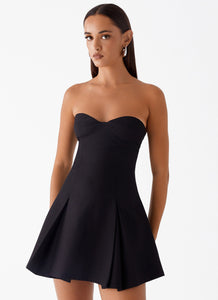 Victoria Strapless Mini Dress - Black