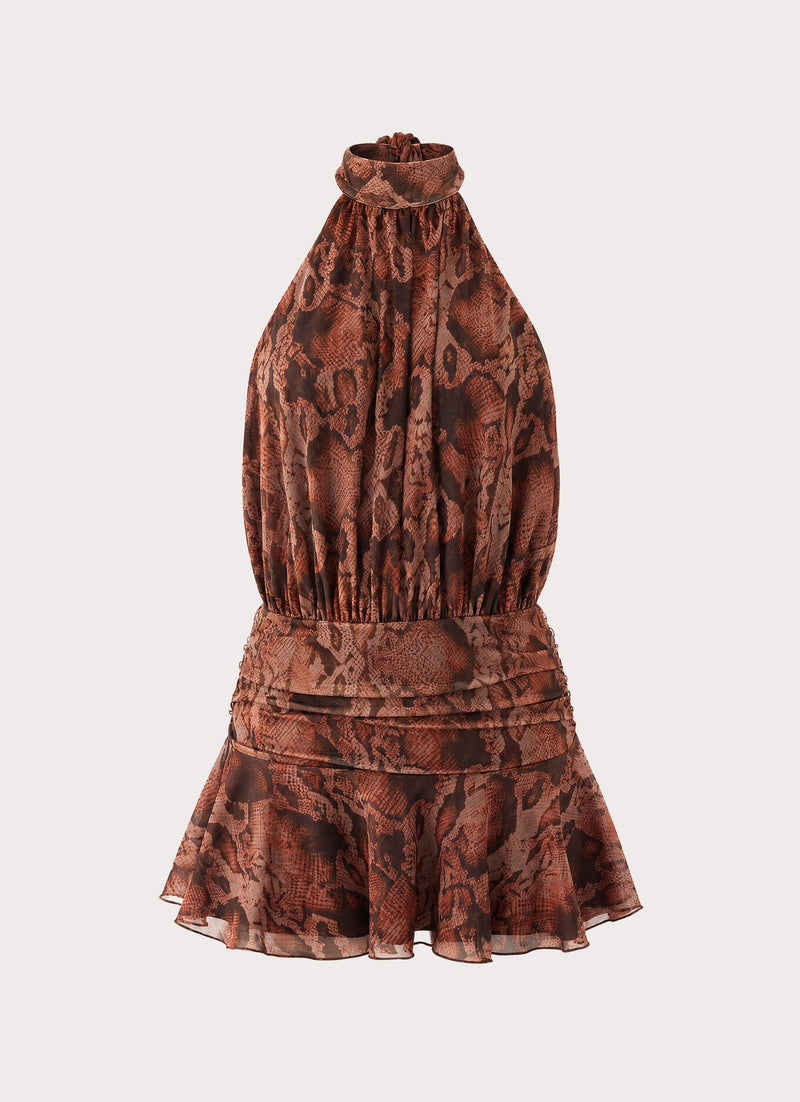 Viper Mini Dress - Snake Print