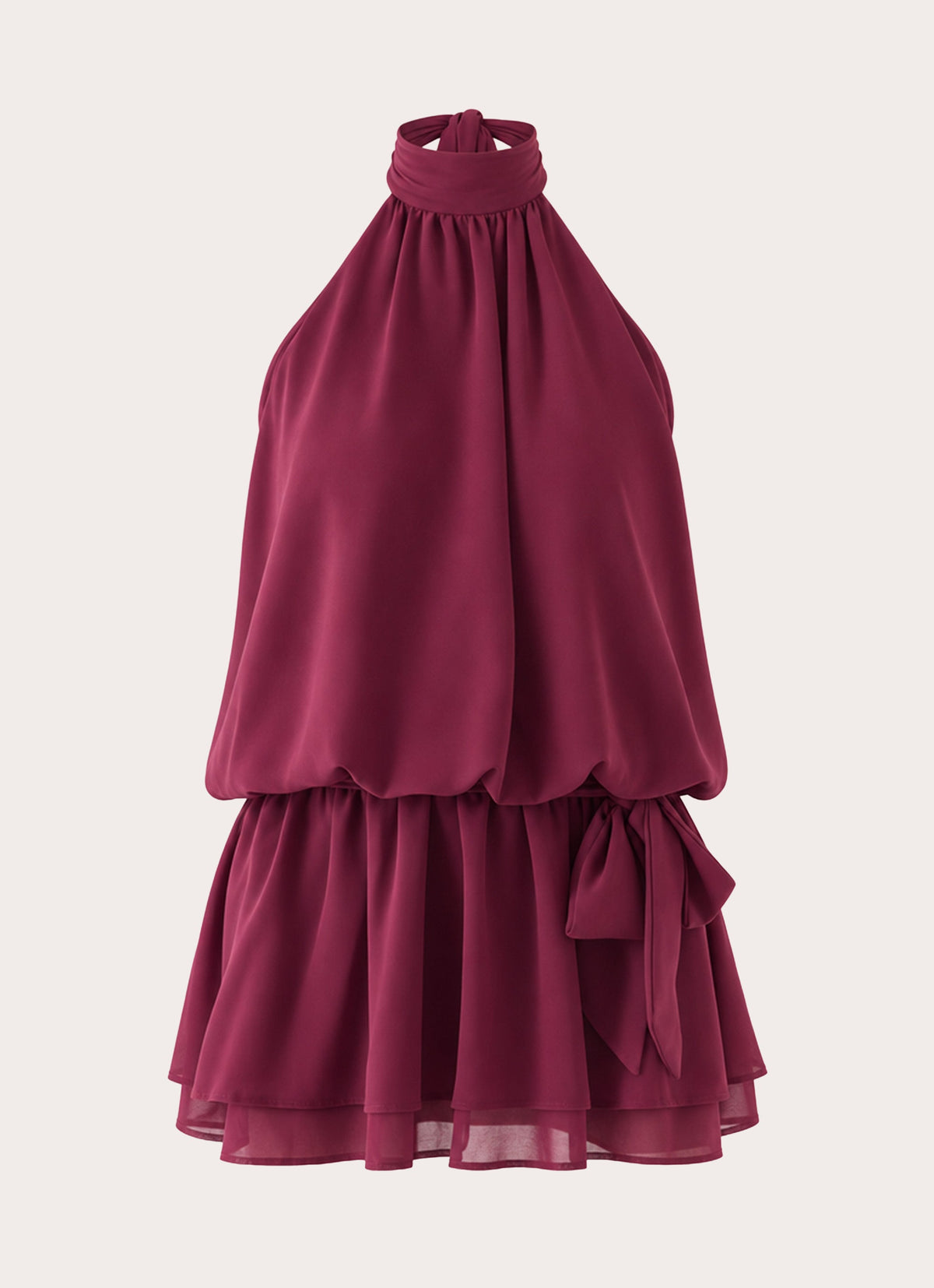 Vira Halter Mini Dress - Plum