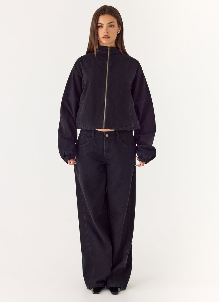 Waylon Low Rise Denim Jeans - Black