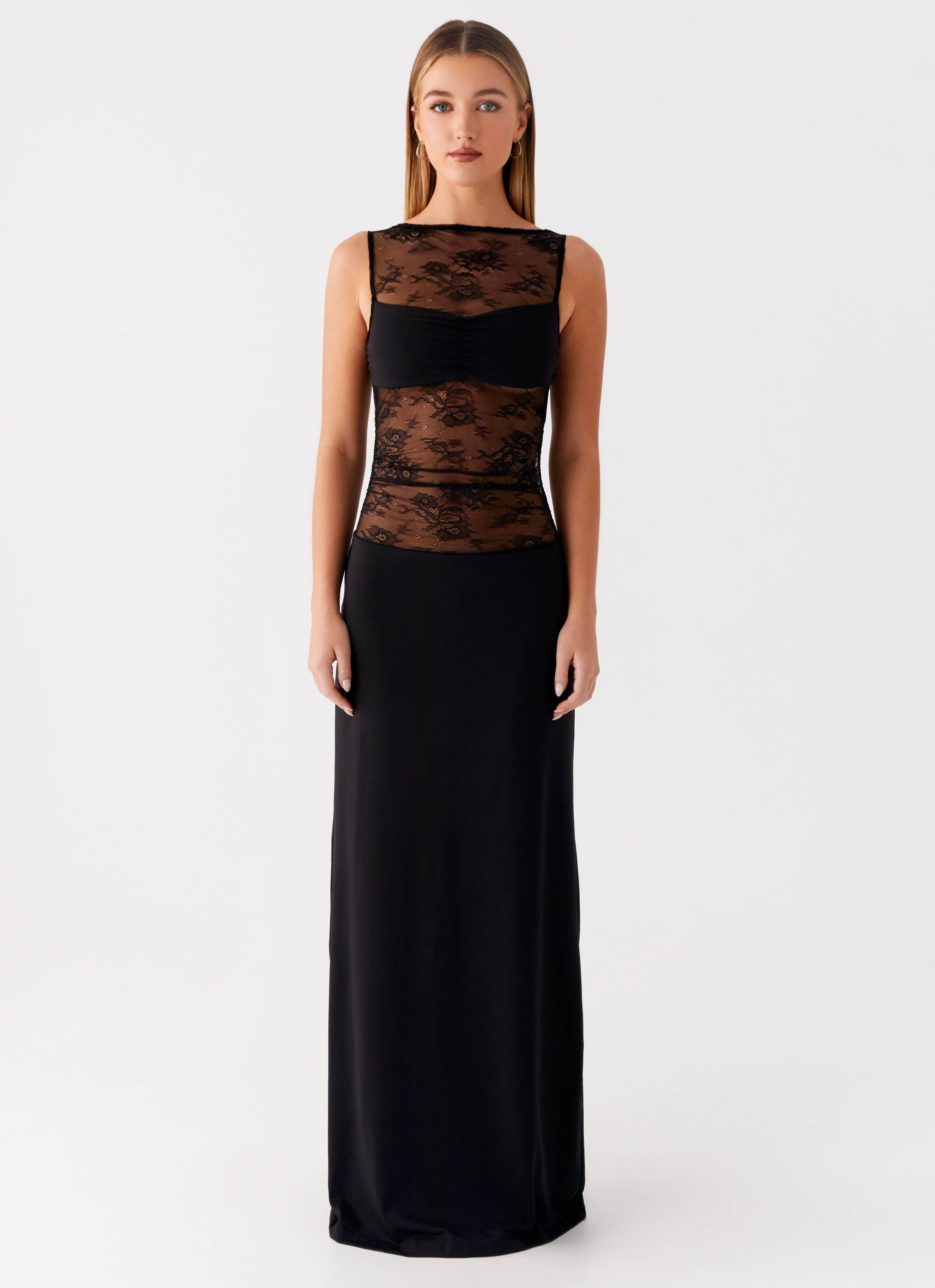 ■MOJO ESPIN(模造エスピン)Lace long dress WesleyMaxiDressBlack1Peppermay