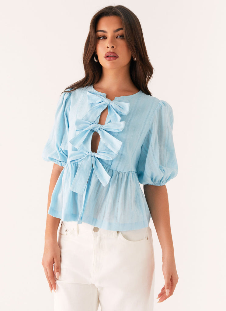 Western Wind Tie Top - Blue