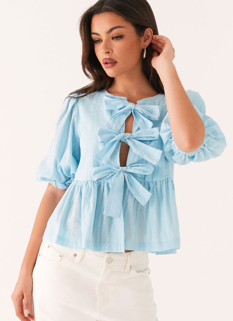 Western Wind Tie Top - Blue