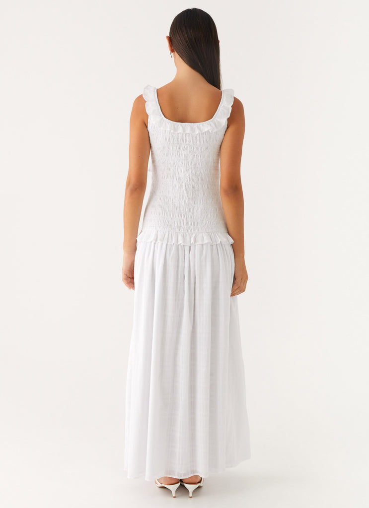 Westlyn Shirred Maxi Dress - White