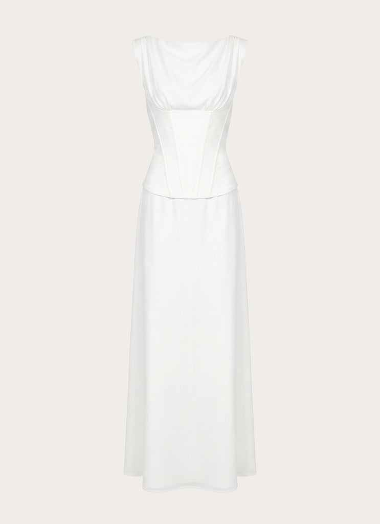 Winello Corset Maxi Dress - Off White