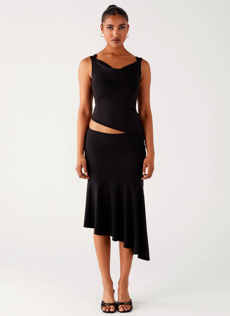 【PORTERNA】Lumi unbalanced long skirt PORTERNA】Lumi unbalanced long skirt (PORTERNA/スカート