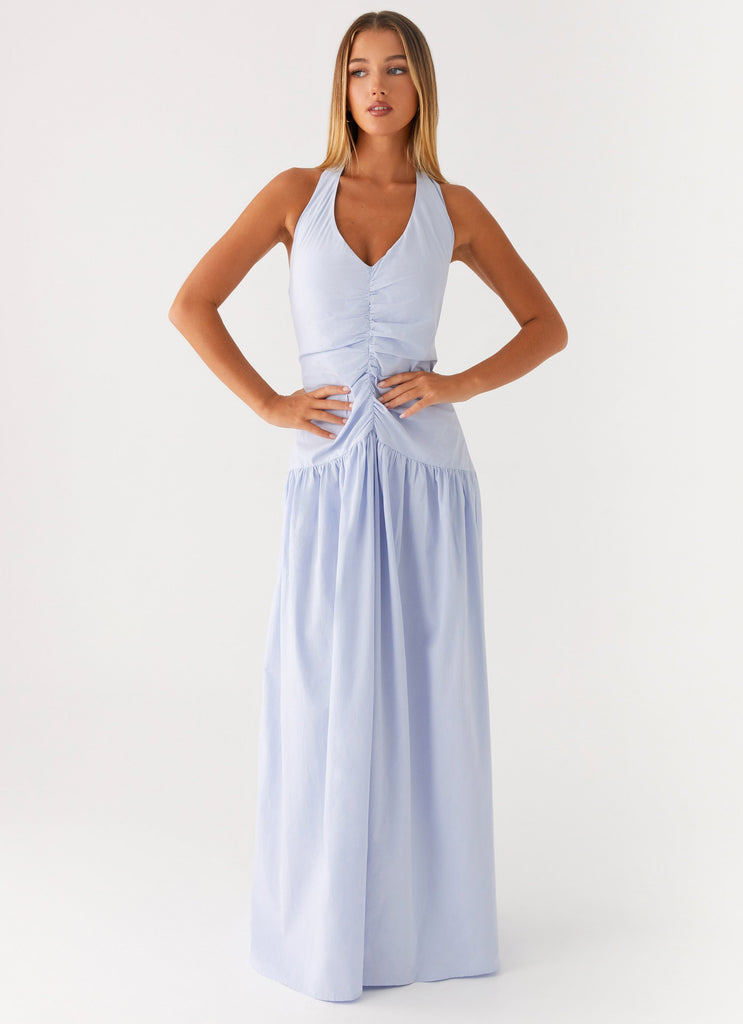 Worth The Wait Maxi Dress - Heather Blue