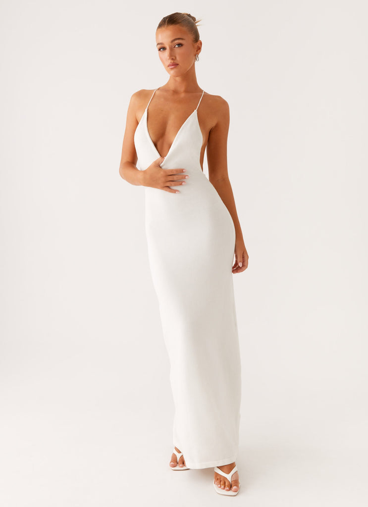 jazzlyn maxi knit dress in ivory Helsa Jazzlyn Maxi Knit Dress XS (0-2)