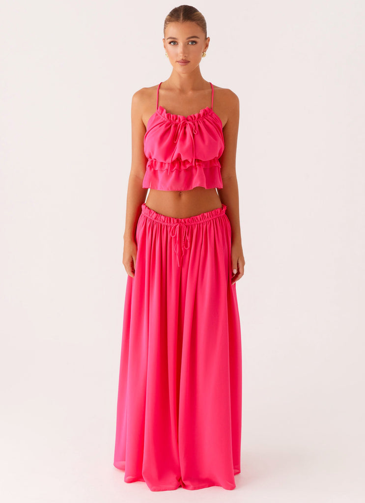 Zaya Backless Top - Fuchsia