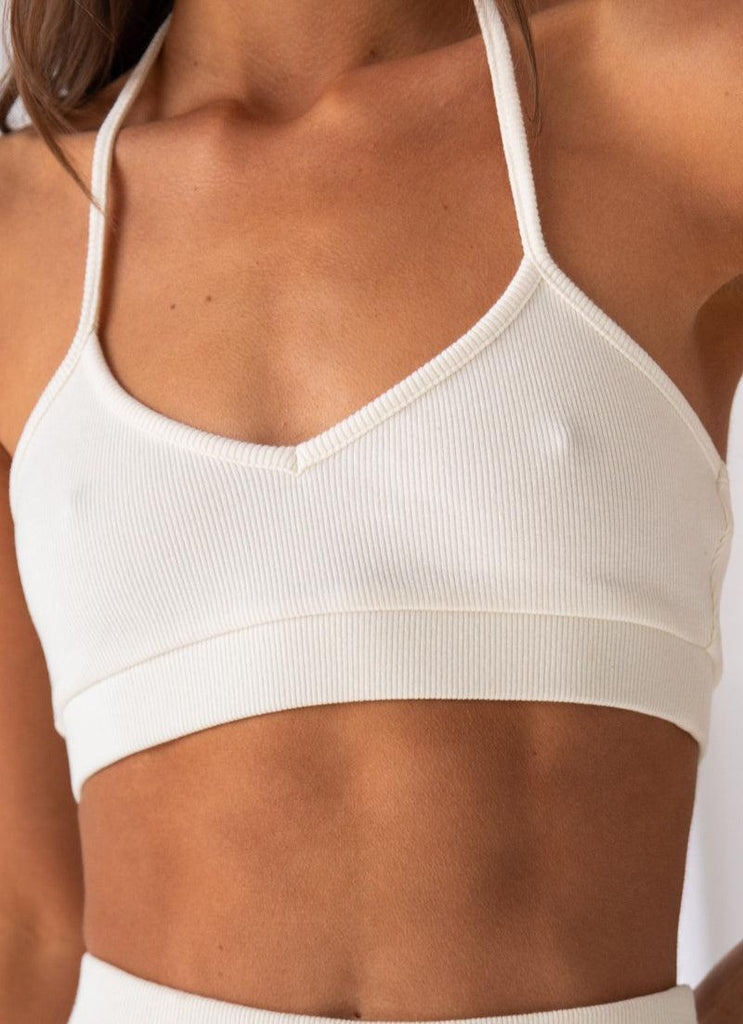 Femme Organic Cotton Rib Crop Top - Ivory - Peppermayo