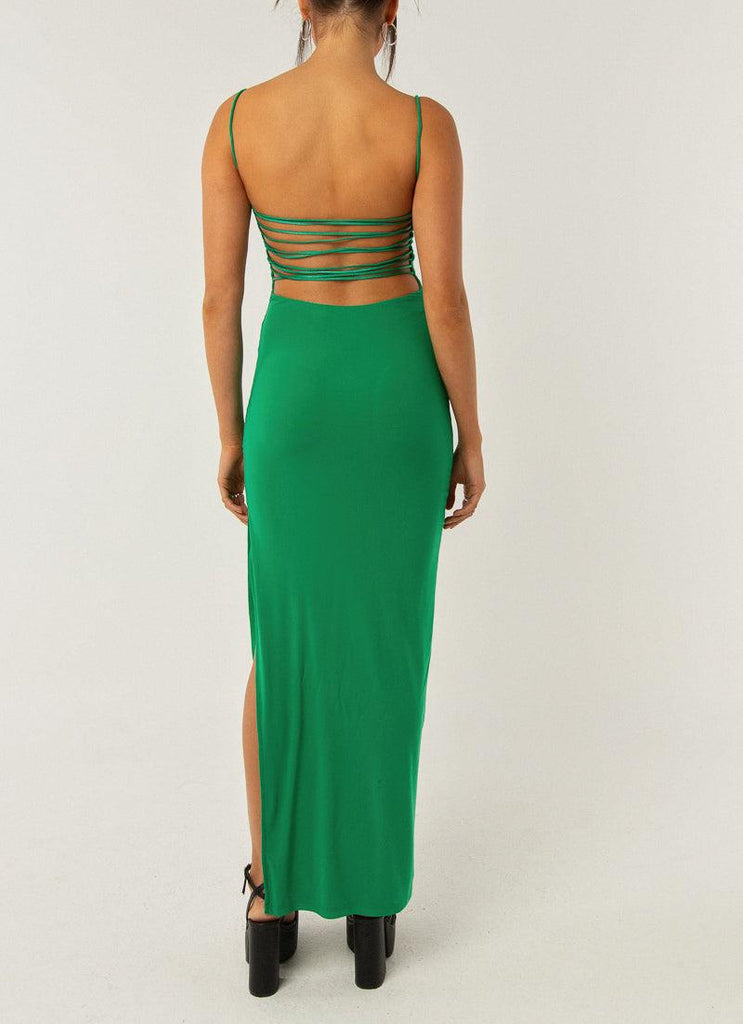 Heading West Maxi Dress - Jade Green - Peppermayo