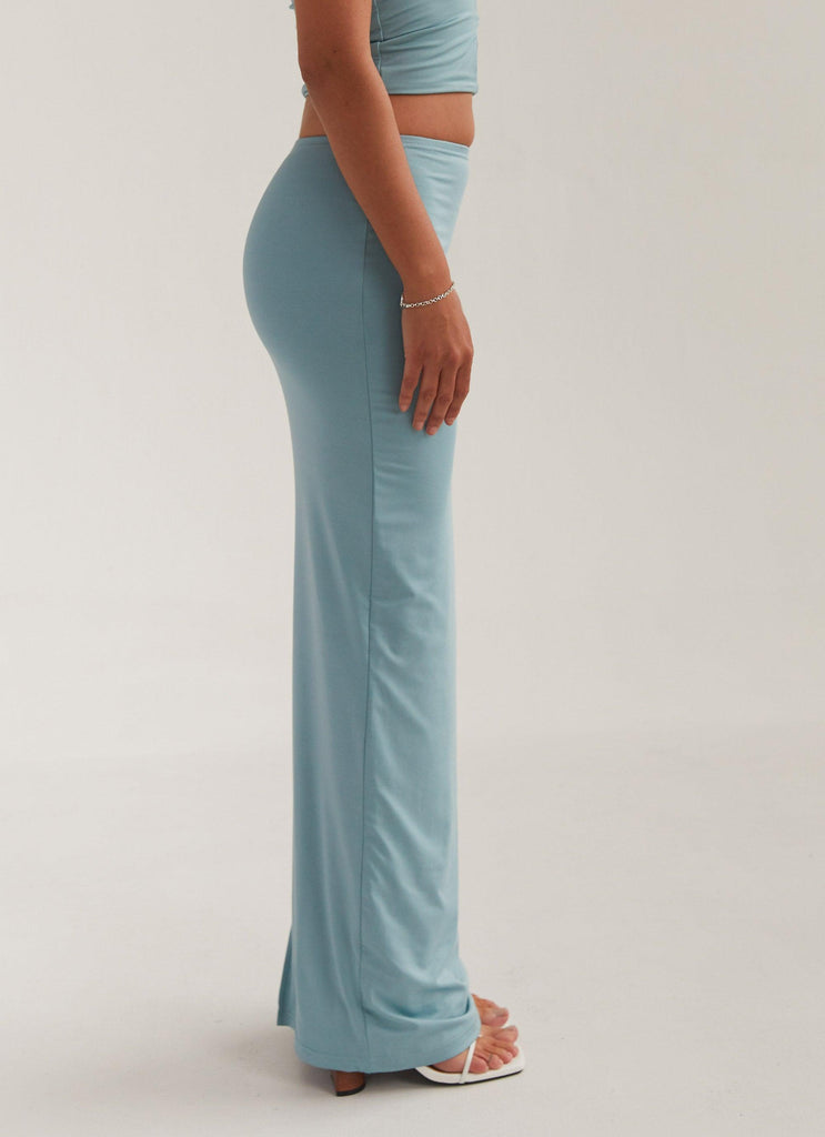 Lustre Living Maxi Skirt - Antiqued Aqua - Peppermayo