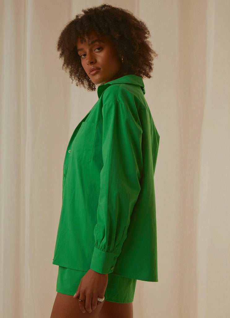 Daydreams Shirt - Jade Green - Peppermayo